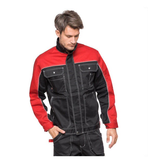 Bluza robocza HELIOS AVACORE w kolorze czarno-czerwonym
