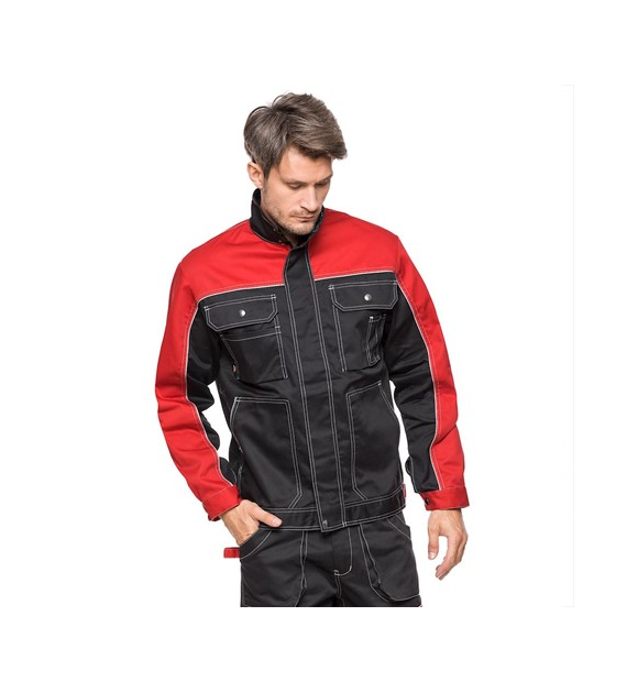Bluza robocza HELIOS AVACORE w kolorze czarno-czerwonym