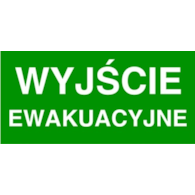Znak ewakuacyjny „ Wyjście ewakuacyjne ” 200x400 płyta samoprzylepna