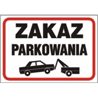 Znak   Zakaz parkowania   250x350