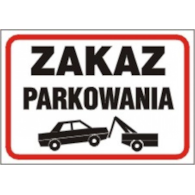 Znak   Zakaz parkowania   250x350