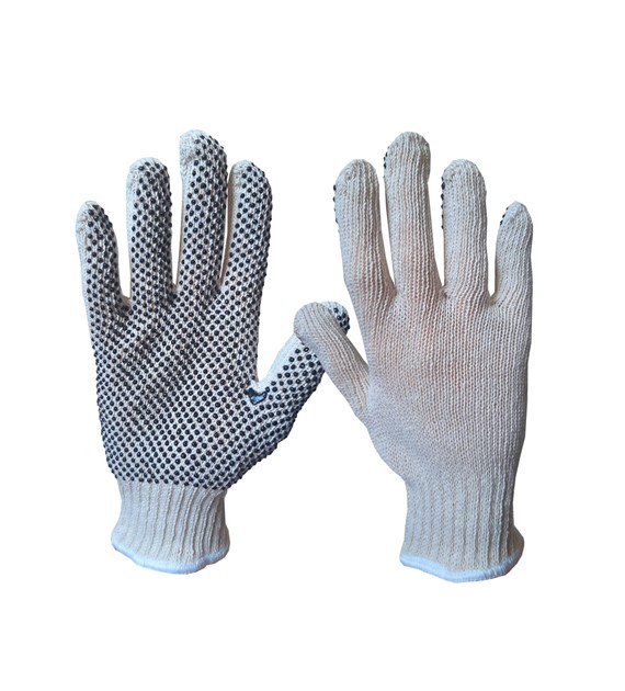 Rękawice ochronne bawełniane Z MIKRONAKROPIENIEM PCV TYP 6000 niebieskie