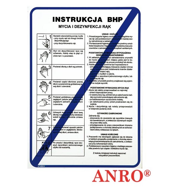 Instrukcja BHP „ Instrukcja BHP mycia i dezynfekcji rąk ” 210x290