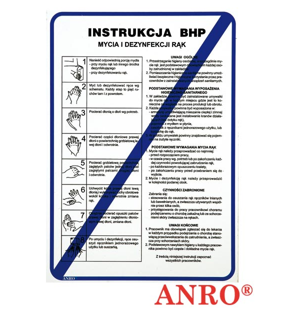 Instrukcja BHP „ Instrukcja BHP mycia i dezynfekcji rąk ” 210x290