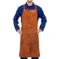 FARTUCH OCHRONNY WELDAS GOLDEN BROWN WYKONANY ZE SKÓRY DWOINOWEJ O DŁUGOŚCI 122 CM. SZEROKOŚĆ 60 CM