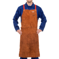 FARTUCH OCHRONNY WELDAS GOLDEN BROWN WYKONANY ZE SKÓRY DWOINOWEJ O DŁUGOŚCI 122 CM. SZEROKOŚĆ 60 CM