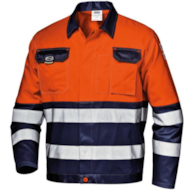 Bluza robocza ostrzegawcza MISTRAL SIR w kolorze pomarańczowo- granatowym z pasami odblaskowymi