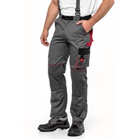 Spodnie z odpinanymi szelkami AVACORE LENNOX szaro czarne z czerwonymi elementami