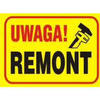 Tablica budowlana   Uwaga! Remont   250x350