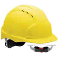 HEŁM KASK JSP EVO 3 ŻÓŁTY– wentylowany, średni daszek, regulacja pokrętłem AJF170-000