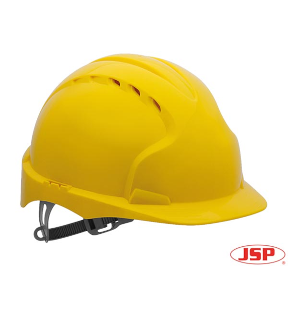 HEŁM KASK JSP EVO 2 ŻÓŁTY pasek