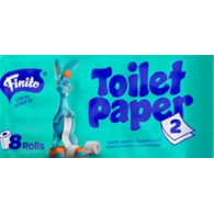 Papier toaletowy 2 warstwowy FINITO celulozowy listkowy  (8 rolek w opakowaniu)