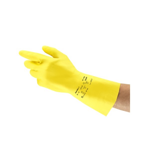 Rękawice latex ANSELL 87-190 żółte