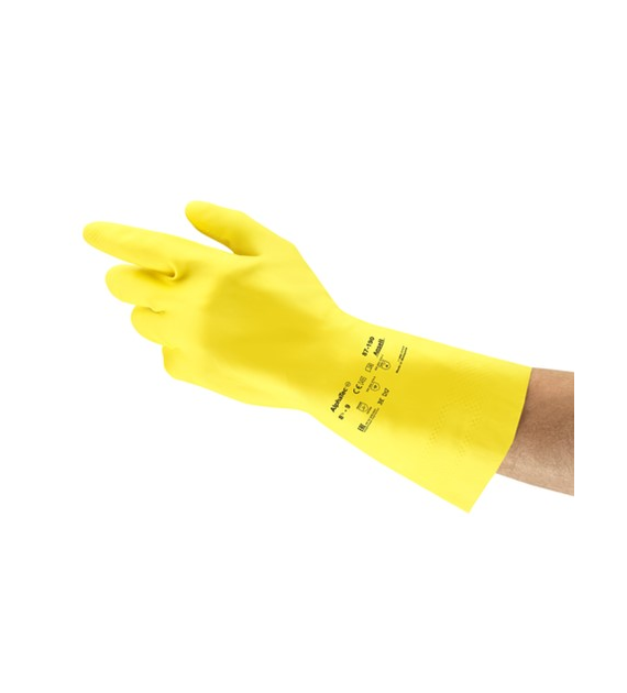 Rękawice latex ANSELL 87-190 żółte