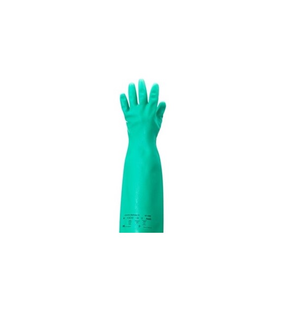 Rękawice ochronne z nitrylu kwasoodporne ANSELL SOL-VEX 37-185 kategoria III