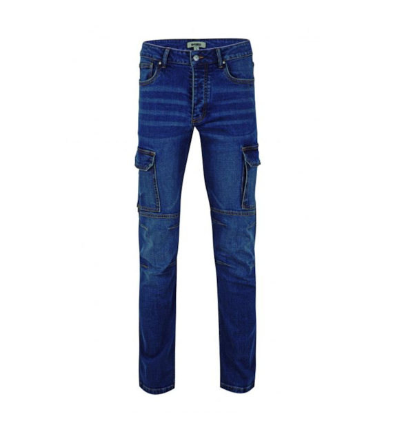 Spodnie do pasa jeansowe DENIM kolorze niebieskim