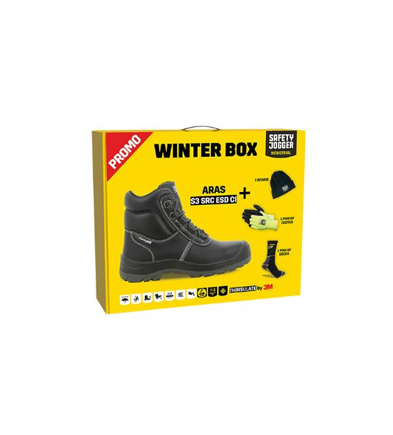 WINTERBOX trzewiki ocieplane skarpety czapka rękawice