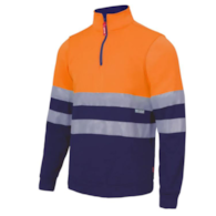Bluza ostrzegawcza ocieplana STARVIS 305701 granatowo-pomarańczowa z pasami