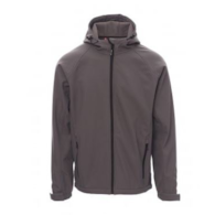 Kurka softshellowa z kapturem GALE PAYPER stalowa