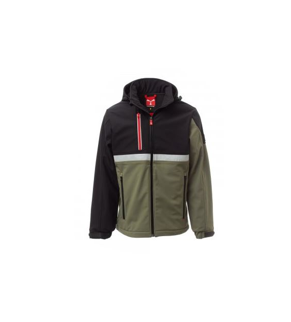 Kurka softshellowa WISE PAYPER czarno khaki