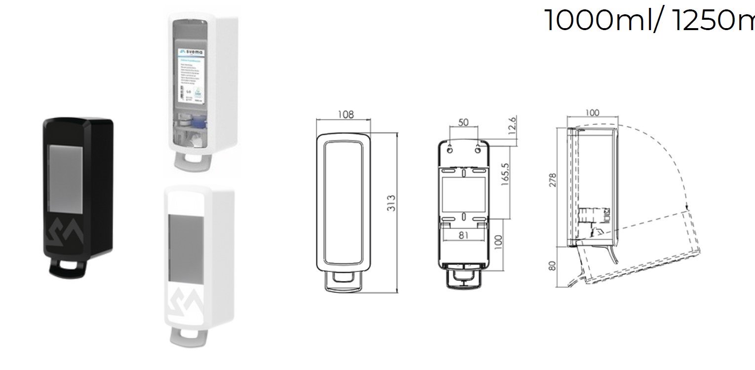 Dozownik SVEMA DENALI-M 1250 ML do mydeł