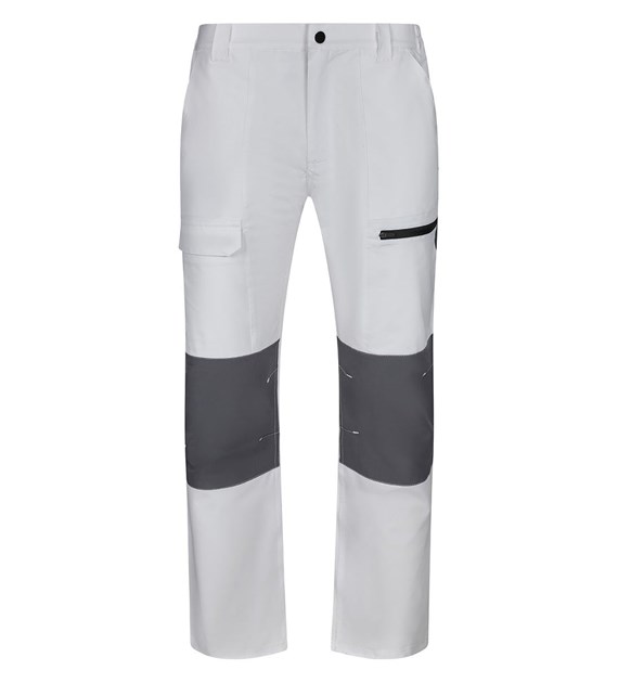 Spodnie do pasa stretchowe TREK biało szare