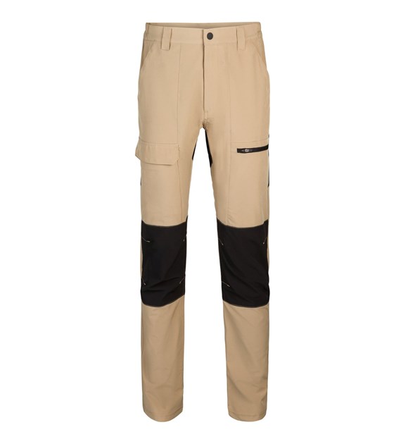 Spodnie do pasa stretchowe TREK beżowo czarne