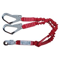 Amortyzator bezpieczeństwa podwójny GEKKO ELASTIC z linką i zatrzaśnikami