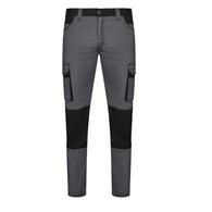 Spodnie do pasa 103031S dwukolorowe szare STRETCH
