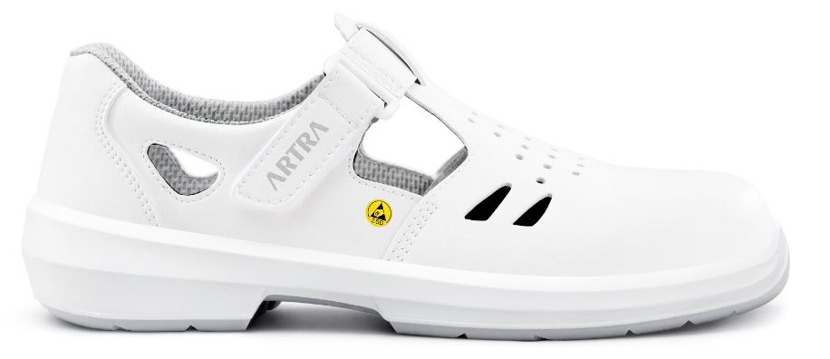Sandały robocze ategoria S1 P ESD białe