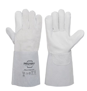 Rękawice spawalnicze skóra dwoinowa i licowa WELD PROWAY