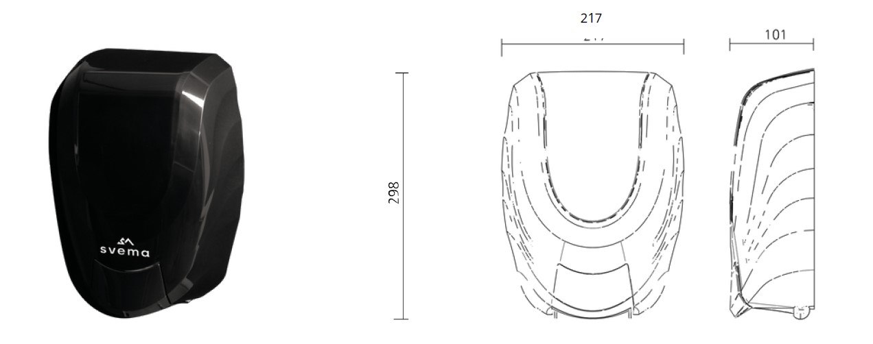 Dozownik SVEMA EVEREST-M 2000 ML do past nature biały