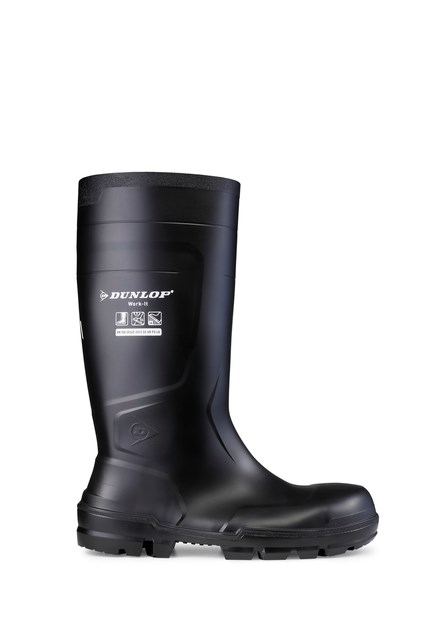 Gumowce S5 EN20345 Dunlop Work-It w kolorze czarnym