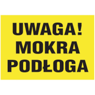 NAKLEJKA OSTRZEGAWCZA DO STOJAKA UWAGA ŚLISKA PODŁOGA